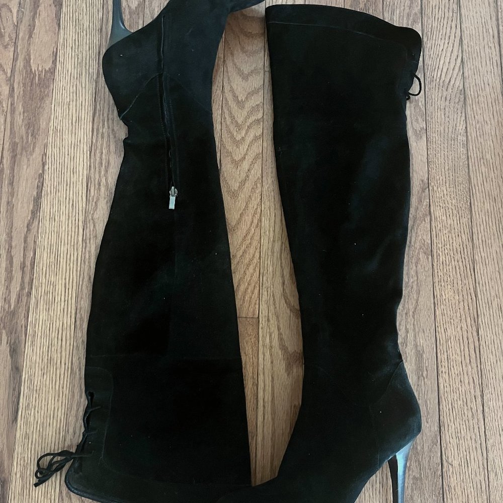Black Sam Edelman Over-the-Knee Suede Boots